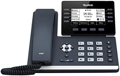 Yealink SIP-T53 IP телефон, 12 VoIP сметки. 3,7-инчен графички приказ. USB 2.0, двојна порта Гигабит Етернет, 802.3af POE, адаптер