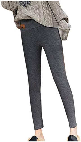 XXBR руно наредени хеланки за жени зимско топло плус големина висока половината тесна затегната дебела шерпа кашмир јога панталони