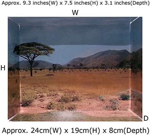 Африкански сафари пејзаж Пејзаж Слика Слика за хартија за хартија 3Д за позадини за DIY проекти, големина 9,3 x 7,5 x 3.1