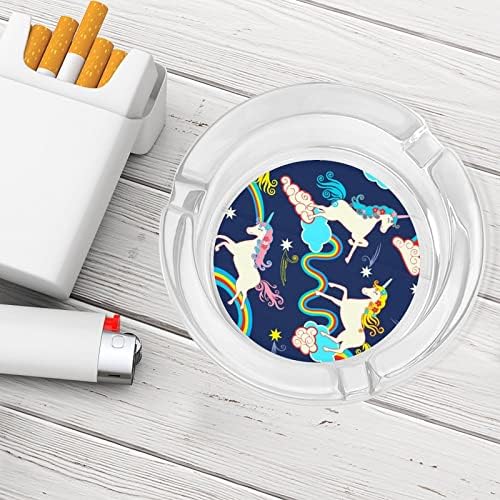 Фантазија Еднорог стакло пушење пепелници цигари цигари за држач за таблички за пепел за затворен простор на отворено