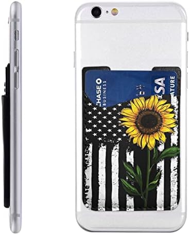 Сончогледот и знамето на држачот за мобилни телефони на мобилни телефони, затегната паричник за џеб кредитна картичка, торбичка