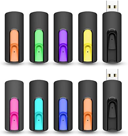 Kootion 10 Pack 8 GB USB Flash Drives DraCtable Thumb Drives најголемиот дел USB 2.0 Memory Stick Sticks, преносни погони за пенкало