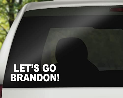 Ајде да одиме Брендон! Налепница за винил налепница Авто -автомобил Truckиден лаптоп бел FJB 3.25 x 7