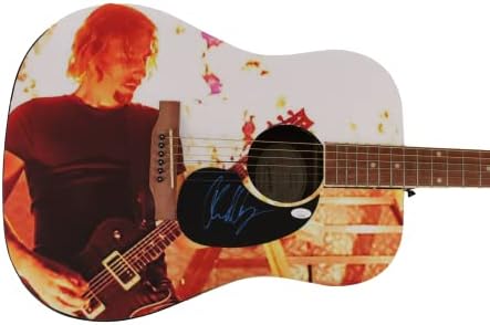 Чад Крогер потпиша автограм со целосна големина еден-на-еден вид обичај Гибсон епифон акустична гитара w/ James Spence JSA Автентикација-фронтмен