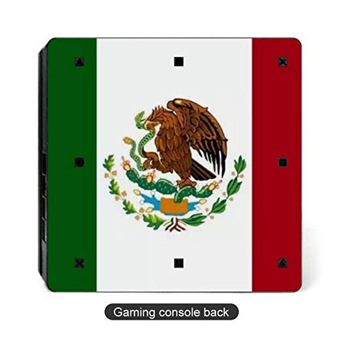 Мексико знаме на орел и змија компатибилен со PS4 тенок контролер и конзола налепница за налепница на кожата безжичен/жичен контролер