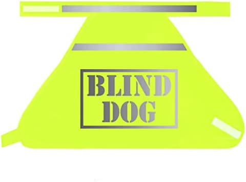 Слепо Куче Висока Видливост Здраво Неонски Жолт Рефлектирачки Безбедносен Елек За Кучиња За Ноќни Или Области Со Голем Сообраќај