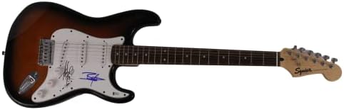 Еми Ли и Бен Муди Бенд потпишаа автограм со целосна големина Fender Stratocaster Електрична гитара со автентикација на Бекет -