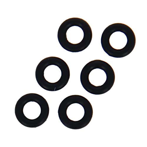 Bettomshin 10Pcs Fluorine Rubber O-Rings, 0.31x0.17x0.07 Black Metric FKM Sealing Gasket for Replacement Machinery Plumbing and Pneumatic Repairs
