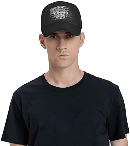 Американски воздухопловни сили Парареска Бејзбол капа мажи жени - класичен тато капа за прилагодлива обична капа црна