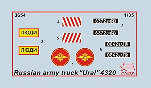 Zvezda 3654, Ural-4320 Truck Russime Army, 1:35 Scale Plastic Model