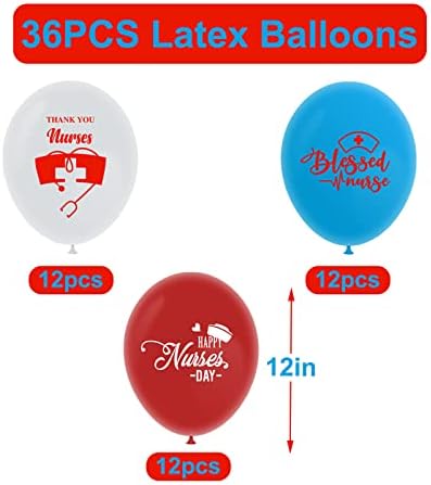 Среќен Ден На Медицинската Сестра Латекс Балони 36 парчиња Недела На Медицинска Сестра Ви Благодариме Медицински Сестри Чукање
