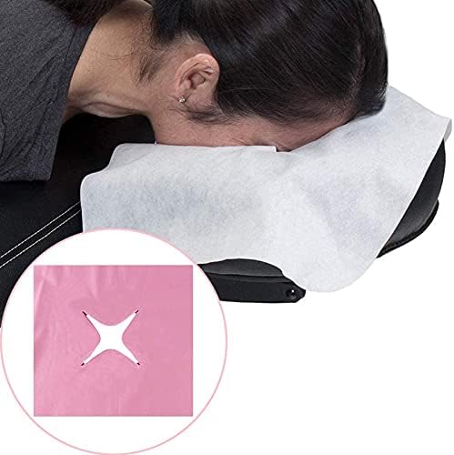 ZFAZF 100pcs за еднократна употреба неткаен потпирач за глава опфаќа капаци за масажа за маса за масажа и столици за масажа за салон за убавина 15,75 * 15,75 инчи