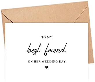 Ареза на мојата најдобра пријателка на нејзината картичка за свадби - Најдобра пријателска свадбена картичка - Подарок за невестата - Слугинка