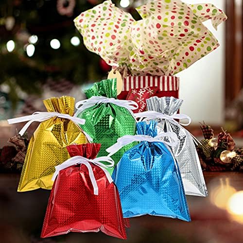 ЈАРДВЕ 5 парчиња Божиќен Подарок За Бонбони Божиќни Подароци Торбички За Лекување На Врвки За Празнична Божиќна Забава Фаворизира Залихи