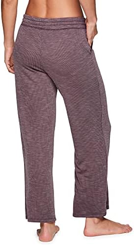 Active Active Women's Lounge Lounge Pant, опуштена широка лента со ребрести панталони со џебови
