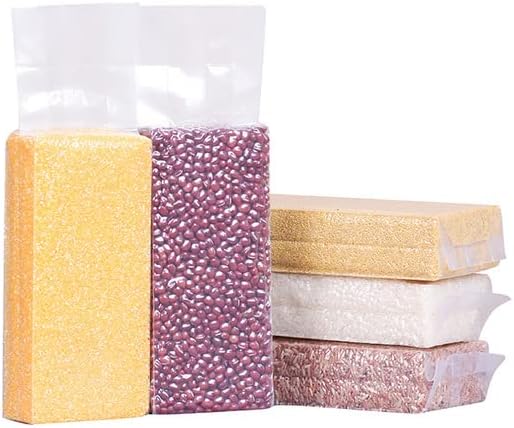 50 парчиња Проѕирни кеси за пакување ориз вакуум торба за органи ориз жито пакување храна пластична торбичка