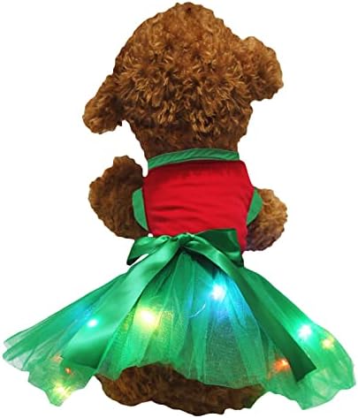 Petitebella обична кошула LED светло светло кутре кученце кученце