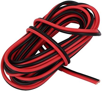 AEXIT AC 250V додатоци за надзор 6.5A 1,5 mm2 Електричен кабел 2 жица жица од 3,5 мм долги кабли за надзор на камера црвено црно