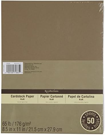 Пакет со вредност на хартија од картон, 8,5 x 11 во Крафт со сеќавања