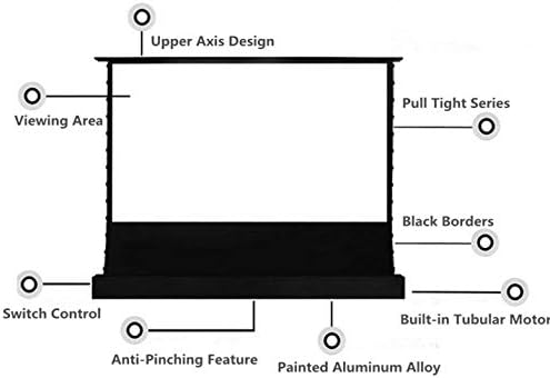 ZLXDP 4K 16: 9 Електричен моторизиран под -проектор Проект Проекција екран на црн кристал ALR екран за проектор за долго фрлање