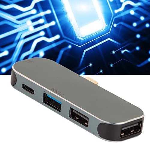 USB C Центар, USB Центар, USB Адаптер, Тип C Центар Pd Полнење Порта 5 Во 1 Топла Приклучок Функција СРЕБРЕНА Алуминиумска Легура