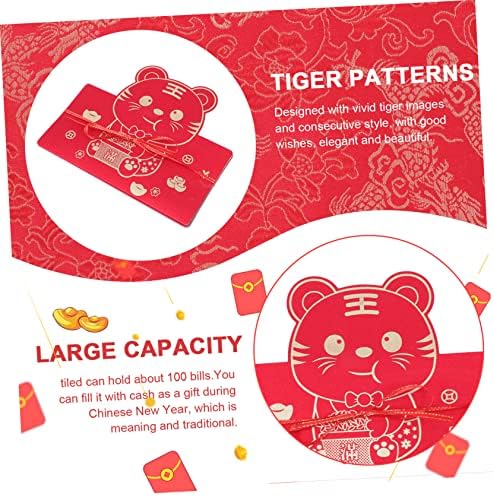 Оперитакс 2 парчиња Пакети 2022 Црвен Плик Кинески Пликови За Подароци За Картички Кинески Црвени Пликови Година На Црвениот Плик Црвен Џеб