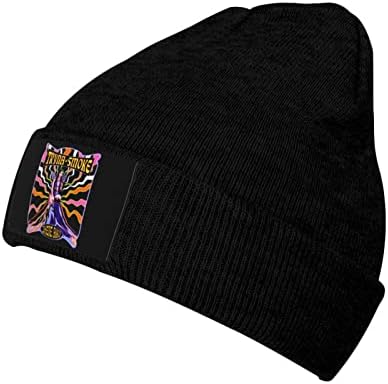Jhenes aikos плетете капа зимско лето топло череп капа за жени и машка биин -капа црна