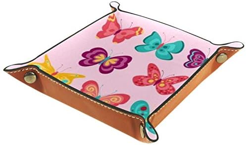 Лајтни шарени цвеќиња и пеперутки кутија за складирање на бонбони држач за садови за складирање на десктоп за складирање на десктоп, удобен за