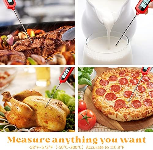 DOQAUS Месо Термометар Дигитален, IPX6 Водоотпорен Инстант Читање Термометар За Готвење Кујна Храна Бонбони Со Супер Долга Сонда За Скара