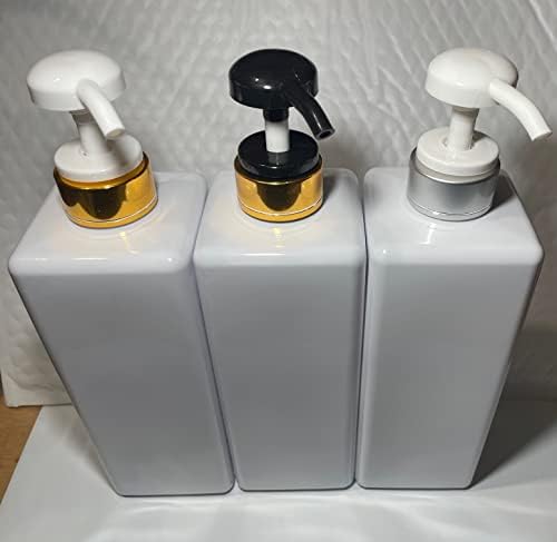 Празни шишиња со пластична пумпа квадратни шампон шише сад за сапун за полнење, БПА бесплатно за миење на телото, навлажнувач, крем