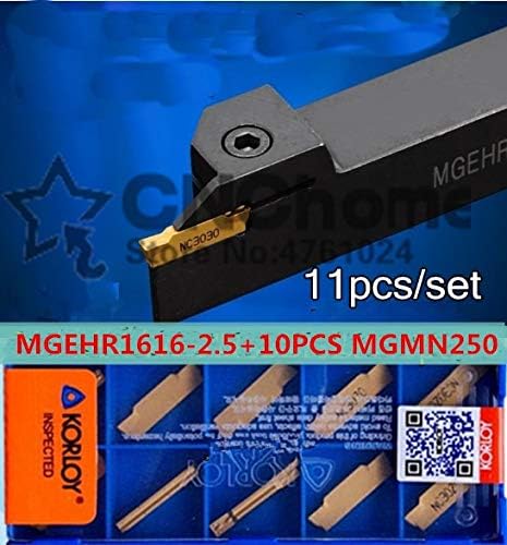 FINCOS MGEHR1616-2.5 1pcs+ 10pcs MGMN250-G = 11pcs/Сет Цпу Струг Алатки NC3020/NC3030 Обработка Челик -: MGEHL1616-2.5, Агол: MGMN250)