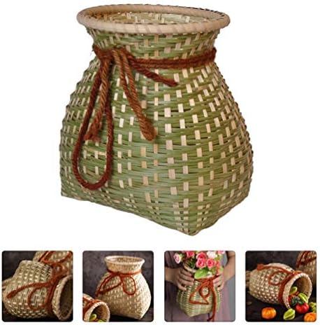 Кабилок ткаена вазна фарма куќа цвет вазна бамбус корпи за складирање ткаени рачно изработени корпи за складирање рустикален ткаен