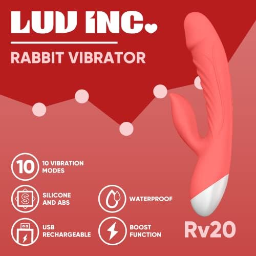 Luv inc g -spot зајак вибратор клиторис стимулатор - силиконски вагинален анален дилдо масажер за жени мастурбација, моќни