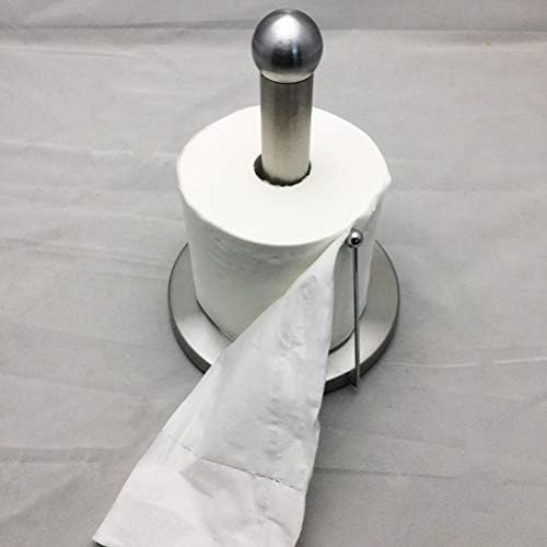 Држач за ткиво на кабилок не'рѓосувачки челик вертикален држач за хартија за хартија лесен држач за стопирање на пешкири бесплатно стоечка кујна хартија