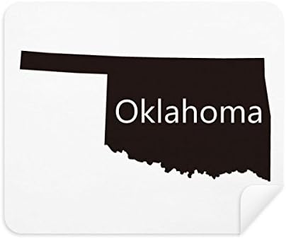 Оклахома Америка САД Мапа Преглед Чистење Крпа Екран Почиста 2 парчиња Велур Ткаенина