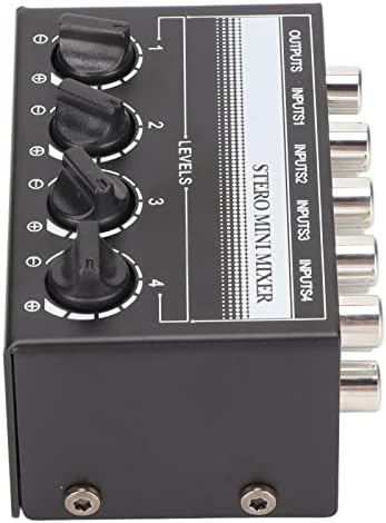 GOWENIC ULTRA SLOW NOISE 4 CANLEN LINE MIXER, преносен професионален стерео мини миксер, мини аудио миксер, идеален за мали