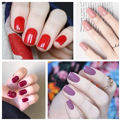 Danneasy 24 листови црвени нокти завиткуваат цврста боја сјај за нокти полски ленти гел ленти за нокти самостојно лепило за лепење
