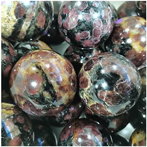 Wensuny aladdin природен пиротехнички гарнет точка кристална топка заздравување на кварц топката енергетска скапоцен камен камења