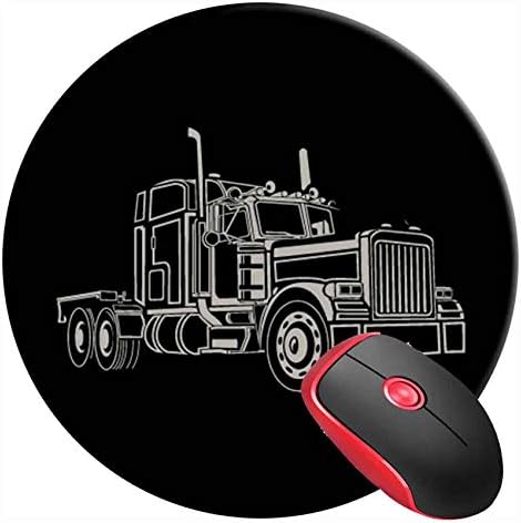 Глувче подлога за гејмер за игри со глушец со камиони Камионски превезувач, нелизгазен гумен база Музопада Симпатична мусман за лаптоп