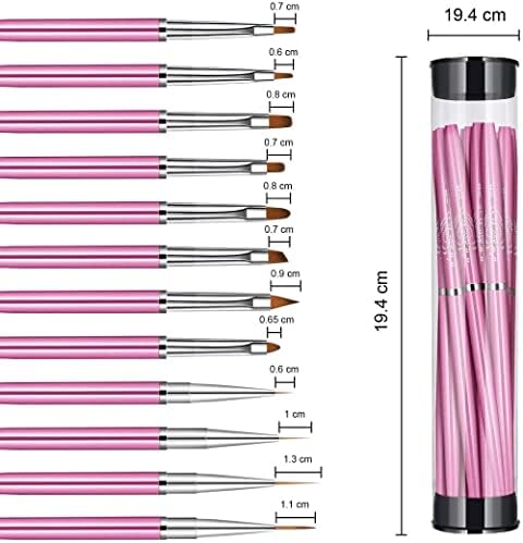 Hnkdd 12 компјутери за четка за нокти за нокти постави нокти уметнички сликарство цртање пенкало за градежништво рамен градиент линија