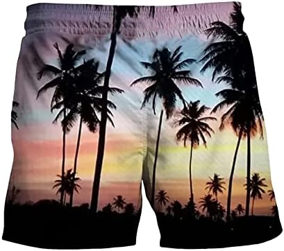 Саксигол машка салата шорцеви нови тропски хавајски панталони 2023 летни влезови лабави пливање стебла модни печати за џемпери