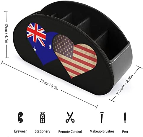 Држач за далечински управувач на австралиско и американско знаме со знаме со 5 оддели
