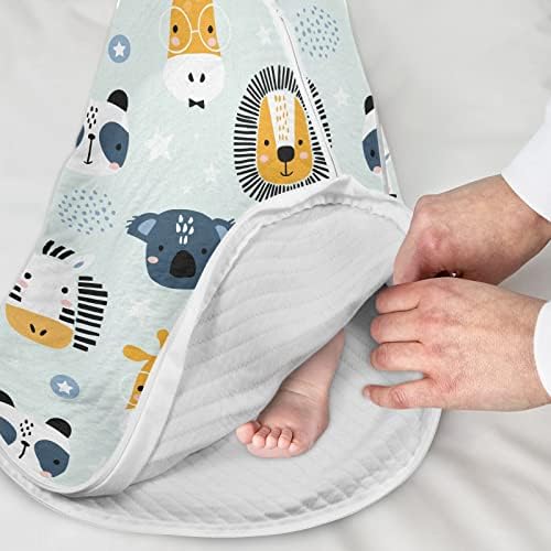 vvfelixl unisex zebra panda giraffe lion koala polar мечка бебешка торба за спиење, бебешко носено ќебе, бебиња вреќа за спиење, костум