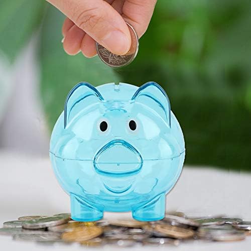 Piggy Bank, Pig Cute Transparents Bank Подароци Банка, банка за заштеда на бебиња, за момчиња за девојчиња