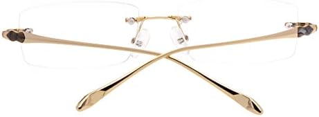 Очила за читање на легури на легура на лежери за легури за поликарбонат единечни леќи UV400 облога Правоаголен читател-злато || +3.25