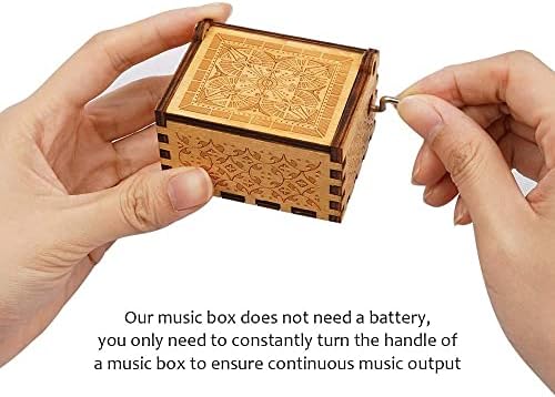 Вие сте мојата музичка кутија за сонце со 1 ѓердан ласерски врежан гроздобер дрвен музички кутија подарок за деца семејство и пријатели
