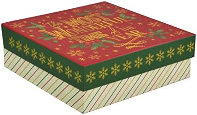 Слива Дизајни Комплет Украсни Божиќни Кутии За Подароци Со Капаци| Елегантни Дизајни| Силни И Издржливи За Трајни Спомени| Празнична Кутија
