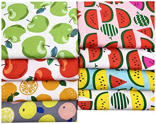 Амосфун чист памук DIY ткаенини рачно изработени крпеница овошје шема ткаенина бебе крпа забава украси за дома