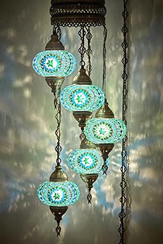 Турски Марокански Мозаик Стакло Лустерот Светла Виси Таванот Светилки