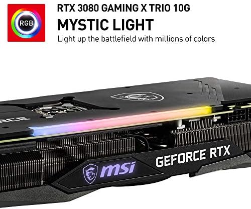 MSI Gaming GeForce RTX 3080 10GB GDRR6X 320-битен HDMI/DP NVLink Tri-Frozr 2 Ampere Architecture OC Graphics картичка
